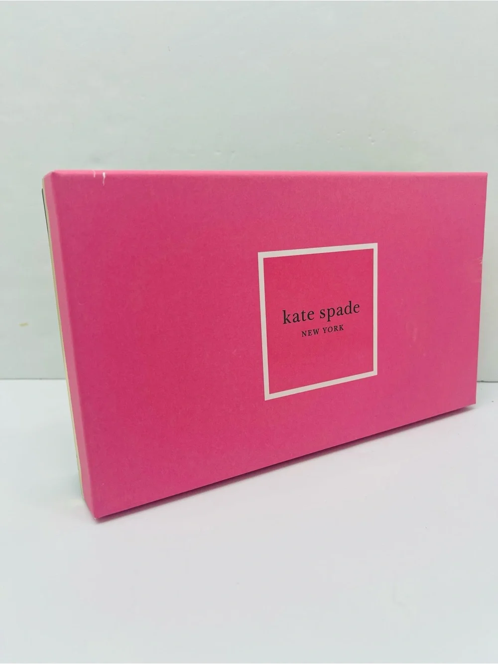 kate spade Hot Pink Box with Purple Logo Accent New